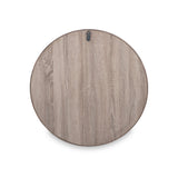 Natural Wood Veneer Round Wall Mirror