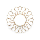 Antique Gold Metal Petal Design Round Wall Mirror from Roseland Furniture