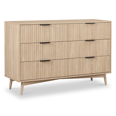 Jakob Oak 6 Drawer Grooved Chest