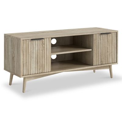 Jakob Oak Small 110cm Grooved TV Unit