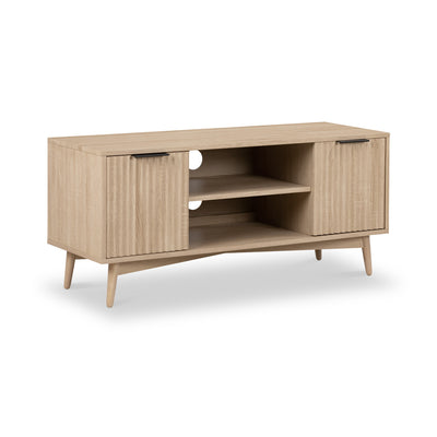 Jakob Oak Small 110cm Grooved TV Unit