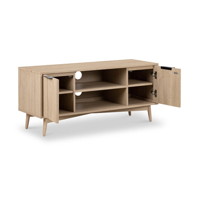 Jakob Oak Small 110cm Grooved TV Unit