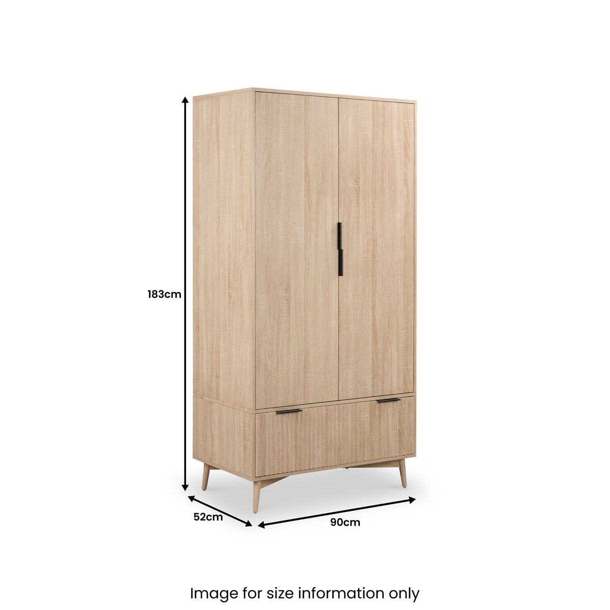 Jakob 1 drawer wardrobe from Roseland Furniture