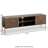 Moira Oak Large TV Unit dimensions