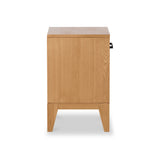 Sunburst Oak 1 Drawer Open Shelf Bedside Table from Roseland Furniture