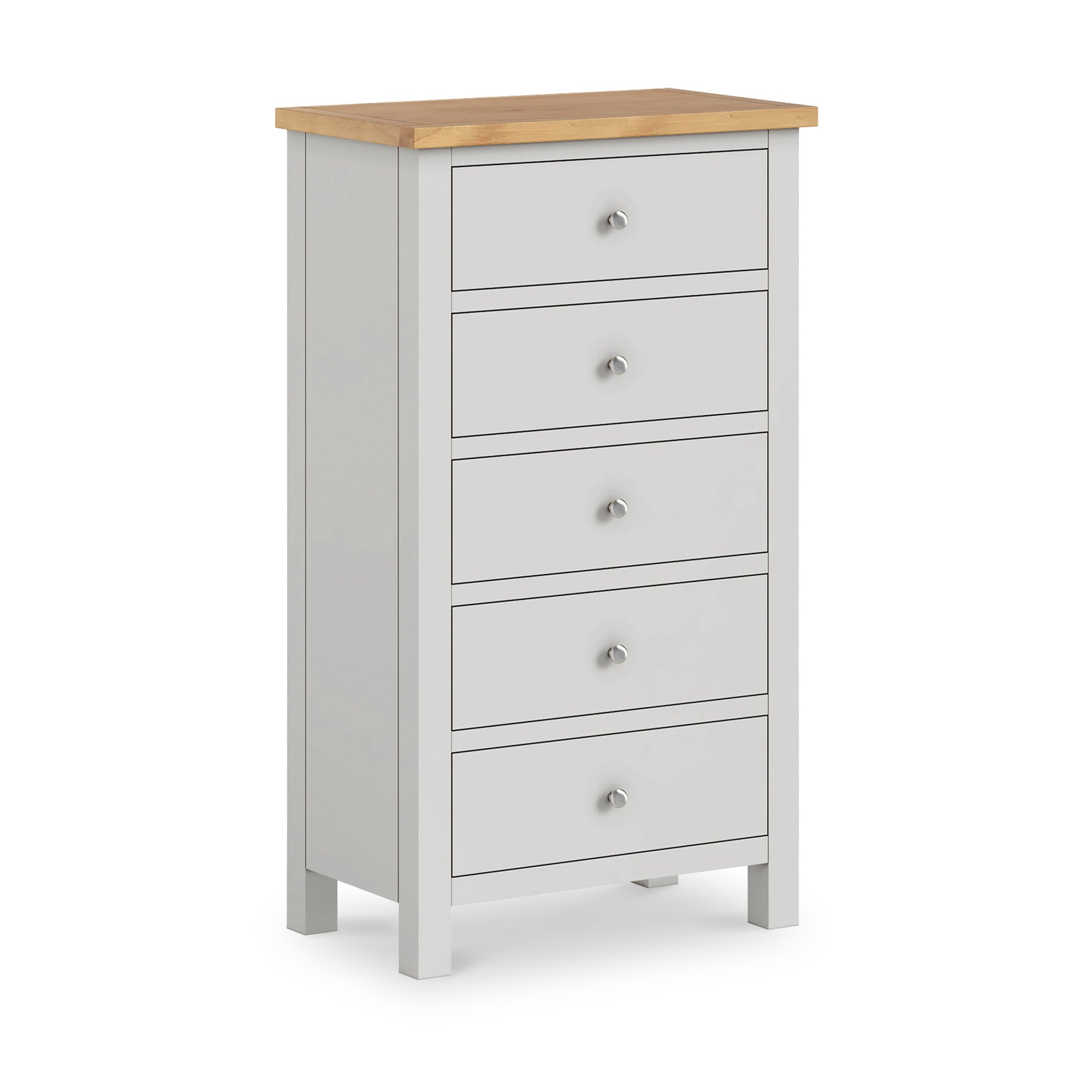 White store oak tallboy