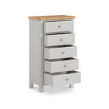 Farrow XL Grey 5 Drawer Tallboy Chest from Roseland Furniture