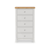 Farrow XL Grey 5 Drawer Tallboy Chest from Roseland Furniture