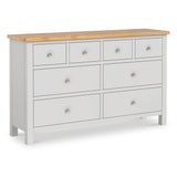 Farrow XL Grey 8 Drawer Wide Chest from Roseland Furniture