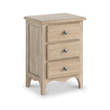 Celine Oak 3 Drawer Bedside Table from Roseland Furniture