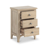 Celine Oak 3 Drawer Bedside Table