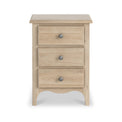 Celine Oak 3 Drawer Bedside Table