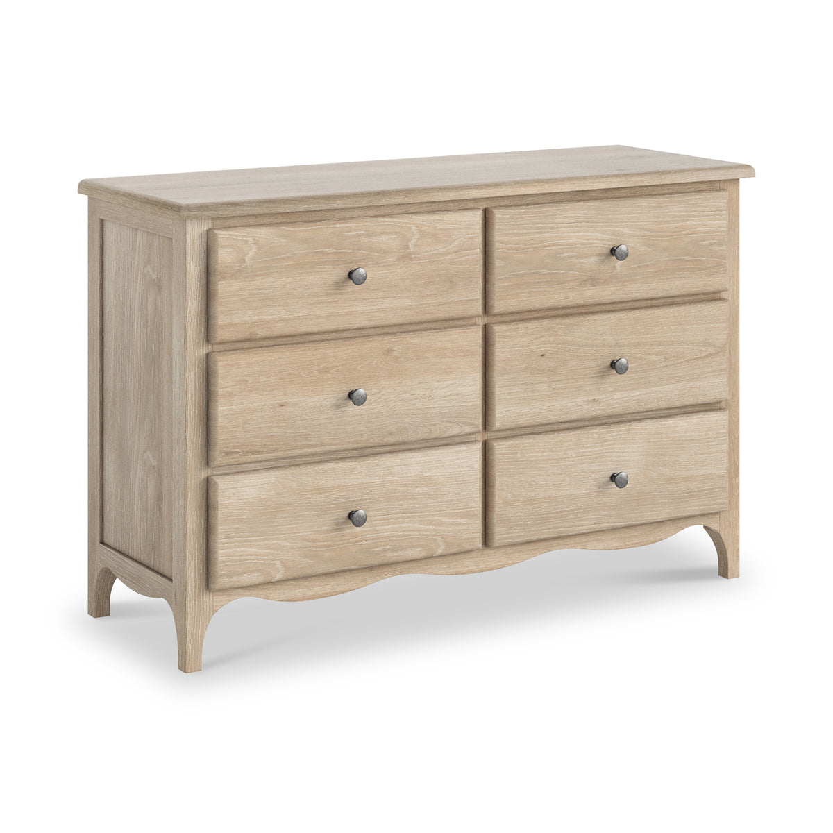 Celine Oak Large 6 Drawer Chest from Roseland Furniture