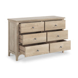 Celine Oak 6 Drawer Chest