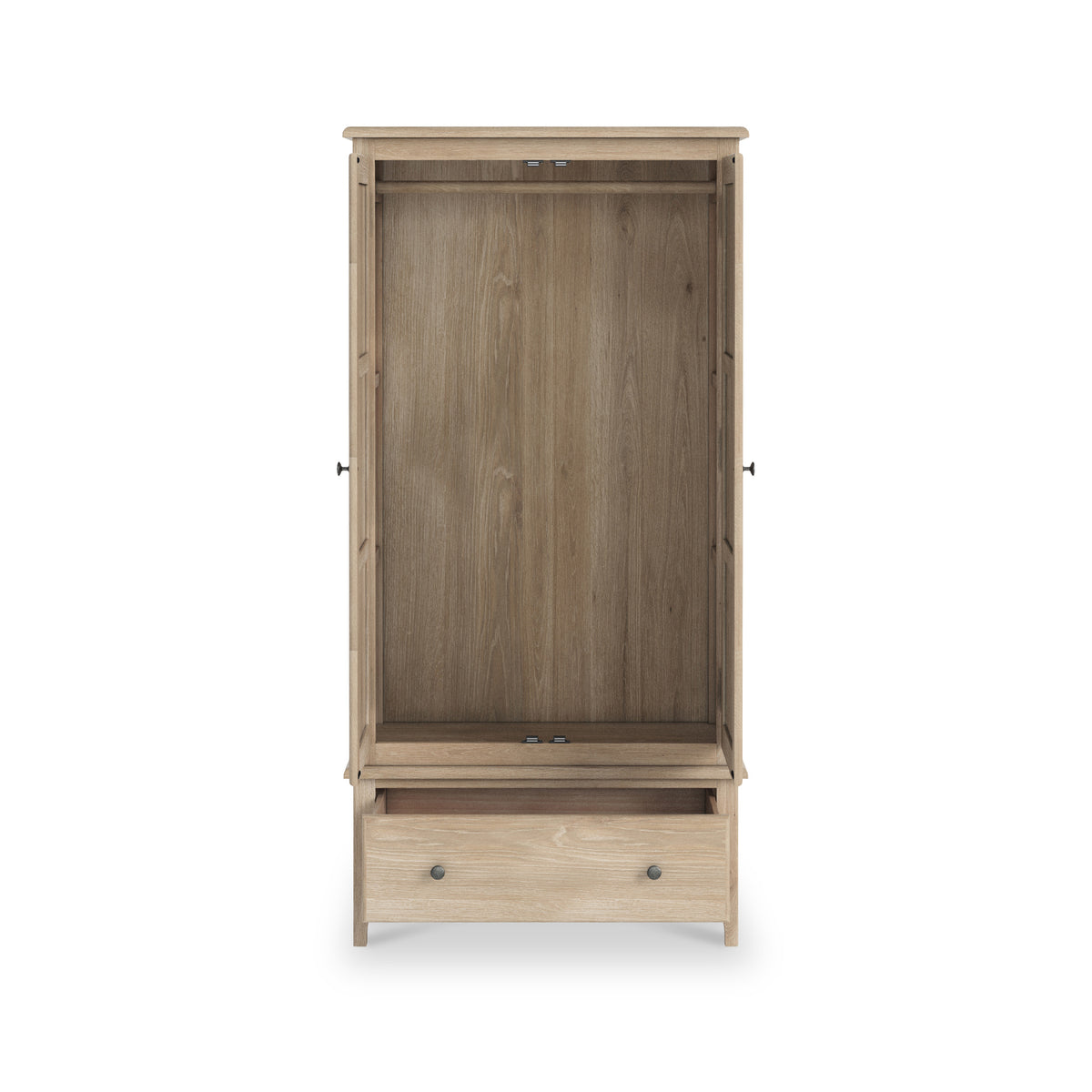 Camille Oak Double Wardrobe