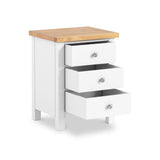 Farrow White XL 3 Drawer nightstand