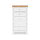 Farrow White XL 5 Drawer Tallboy Chest