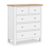 Farrow XL White 2 Over 3 Chest Of Drawers from Roseland Furniture