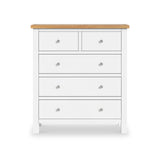 Farrow XL White 2 Over 3 Chest Of Drawers from Roseland Furniture