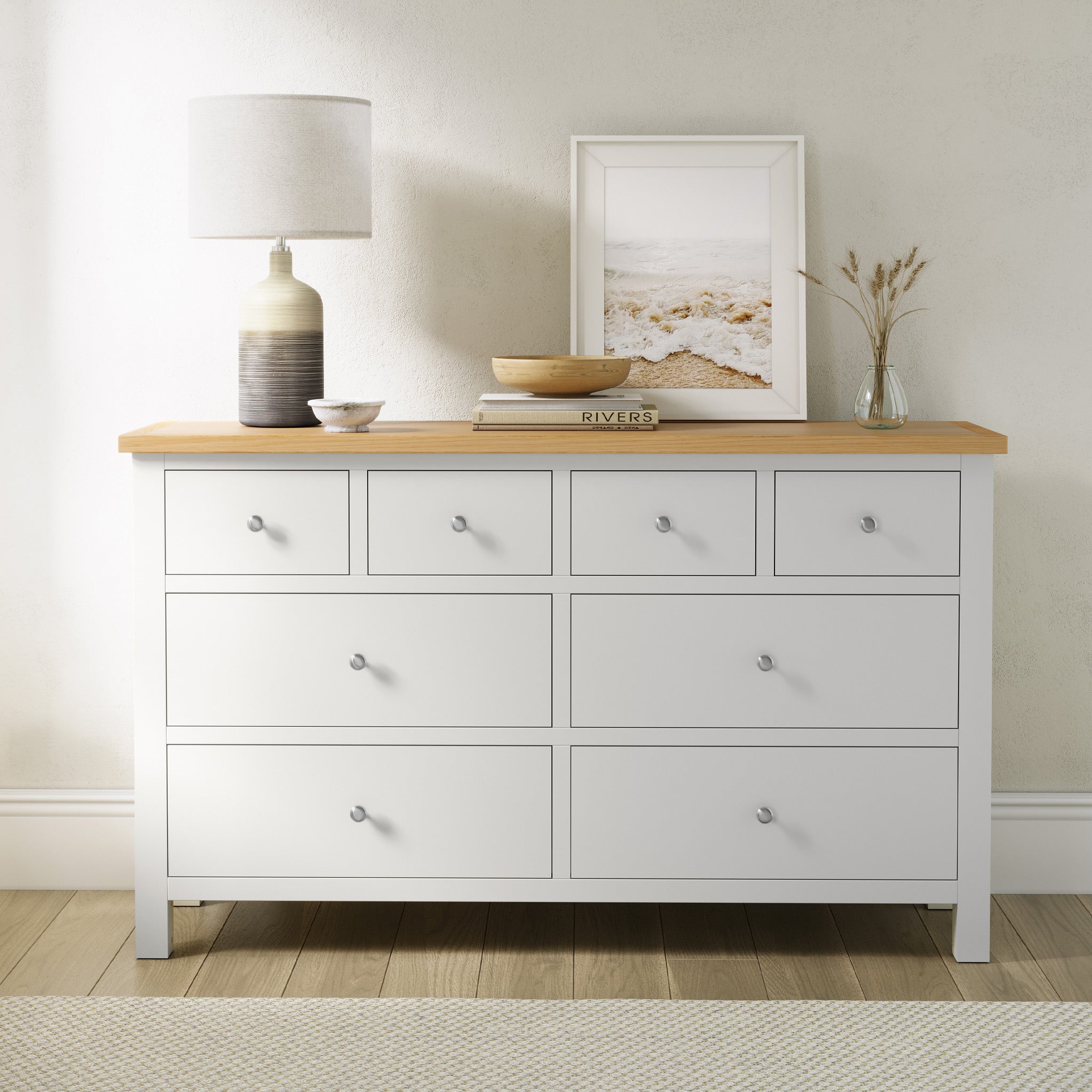 8 drawer deals grey dresser