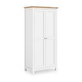 Farrow White Double Full Hanging Wardrobe from Roseland Furniture