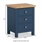 Farrow Navy Blue XL Bedside Table