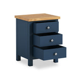 Farrow Navy Blue XL 3 Drawer Nightstand