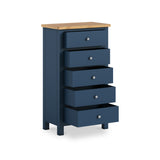 Farrow Navy Blue XL 5 Drawer Tallboy Chest of drawers