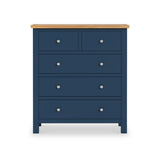 Farrow XL Navy Blue 2 Over 3 Chest Of Drawers from Roseland Furniture