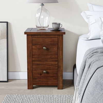 Duchy Acacia 2 Drawer Bedside Table