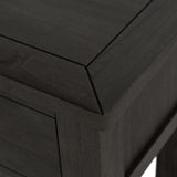 Duchy Acacia 1 Drawer Black Bedside Table from Roseland Furniture