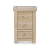 Duchy Washed Oak 3 Drawer Bedside Cabinet