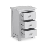 Duchy Inox Grey 3 Drawer Nightstand