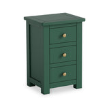 Duchy Puck Green 3 Drawer Bedside Table from Roseland Furniture