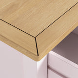 Duchy Dorchester Pink  1 Drawer Bedside Table with Oak Top