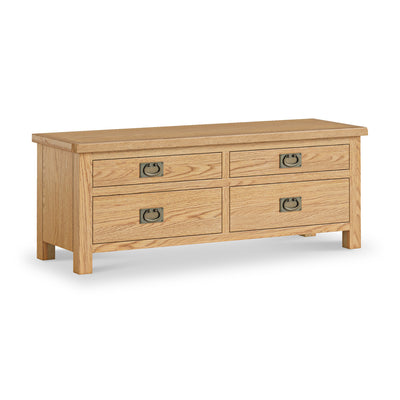 Lanner Oak 4 Drawer Low Storage Chest