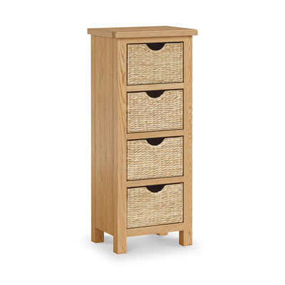 Lanner Oak 4 Basket Drawer Tallboy