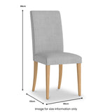 Flores Upholstered Dining Chair Beige Dims from Roseland Furniture