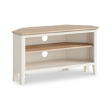 Penrose Coconut White Corner TV Unit from Roseland Furniture