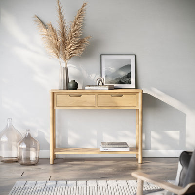 Carnon Oak Console Table