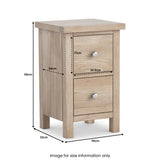 Farrow Oak Slim Bedside Table