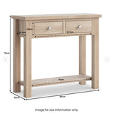 Farrow Oak Console Table