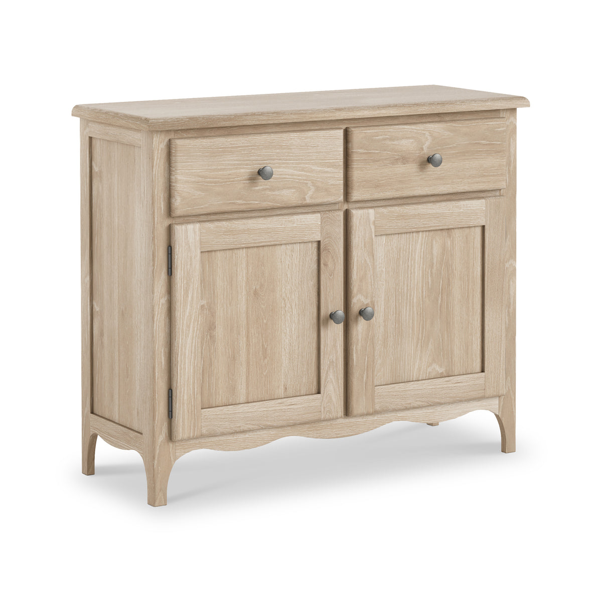 Celine Oak 2 Door Small Sideboard Shabby Chic Cabinet | Roseland