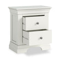 Colette Warm White 2 Drawer Bedside Table from Roseland Furniture