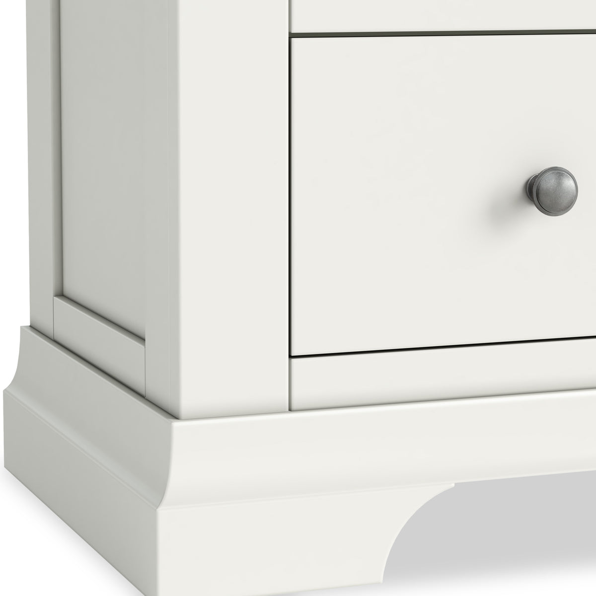 Colette Warm White 2 Drawer Bedside Table from Roseland Furniture