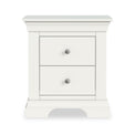 Colette Warm White 2 Drawer Bedside Table from Roseland Furniture