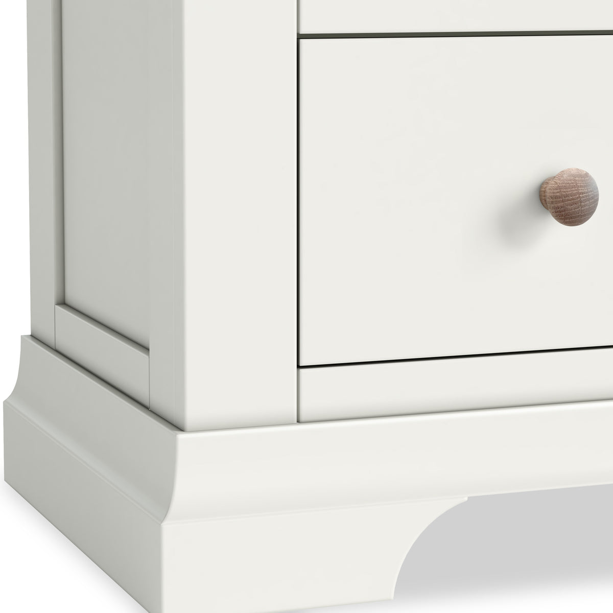 Colette Warm White 2 Drawer Bedside Table from Roseland Furniture