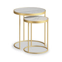 Pimlico-banswara-marble-gold-frame-nest-of-tables  from Roseland Furniture