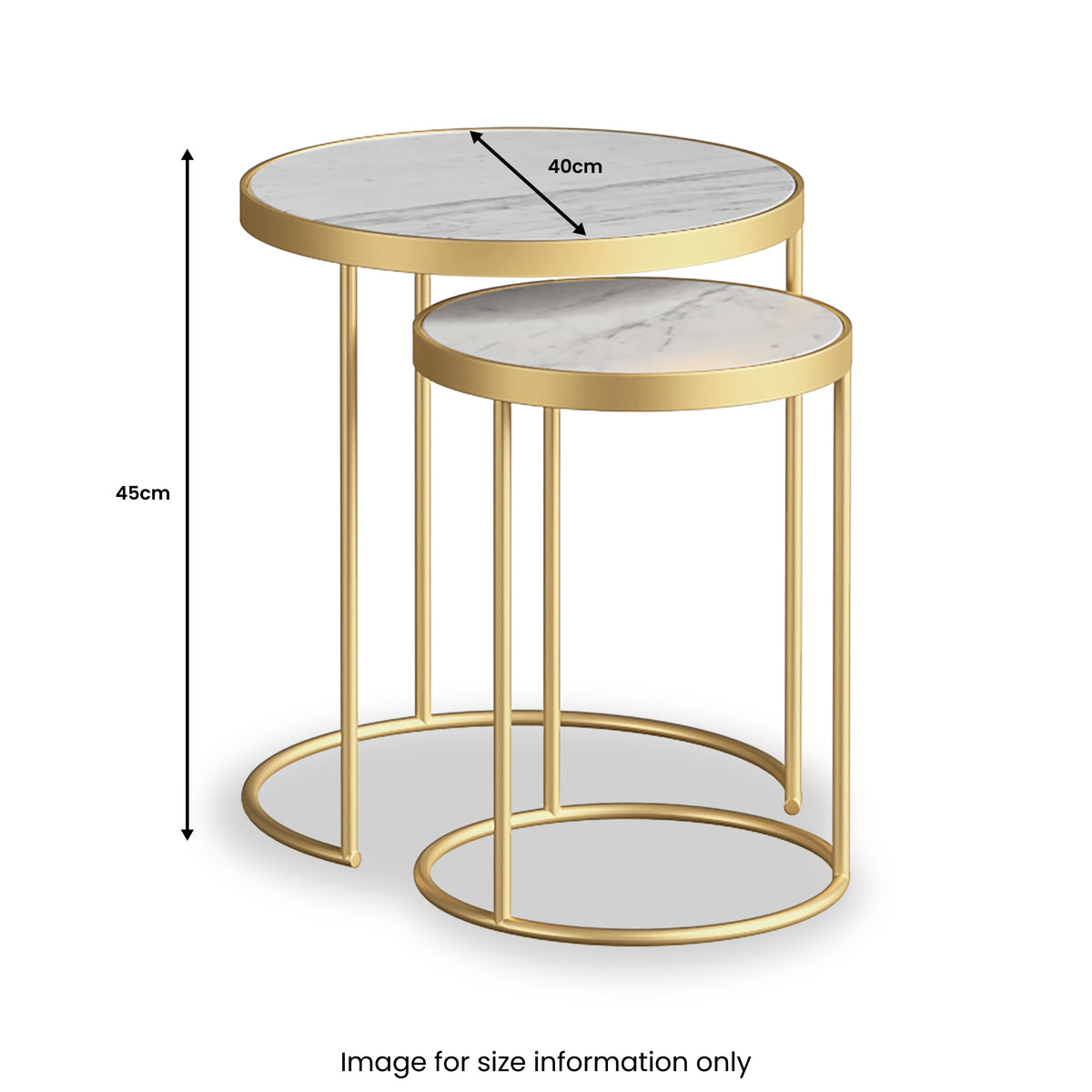 Pimlico White Marble Gold Frame Dimensions