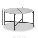 Pimlico-Banswara-Marble-Grey-Round-Coffee-Table from Roseland Furniture